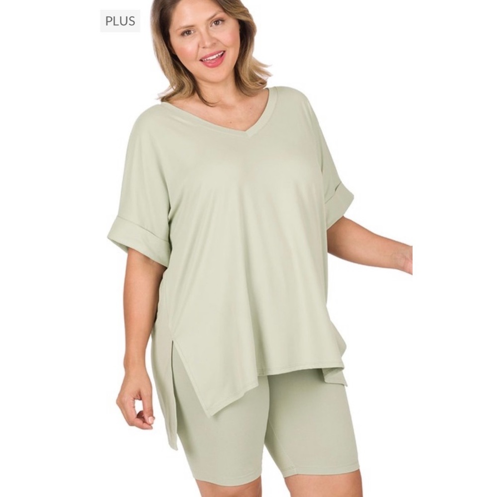 Plus Size Lounge Biker Sets